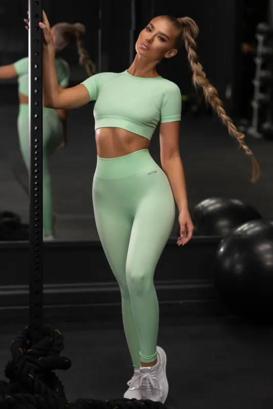 Unstoppable Seamless Full Length Leggings in Green sold by Oh Polly