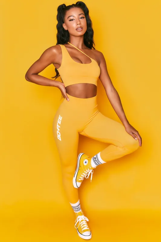 Energy Petite Seamless Full Length Leggings in Orange sold by Oh Polly