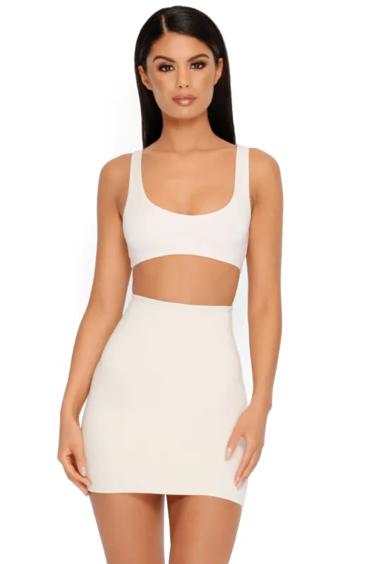 Basic Instinct Crop Top in White sold by Oh Polly