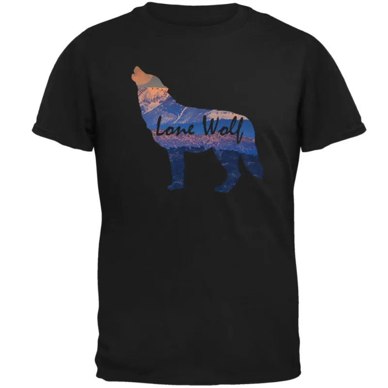 Lone Wolf Lanscape Mens T Shirt sold by Old Glory