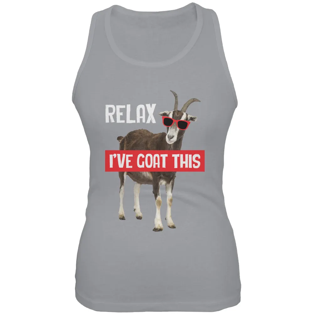 Relax I've Goat Got This Funny Juniors Soft Tank Top sold by Old Glory product image thumbnail 2