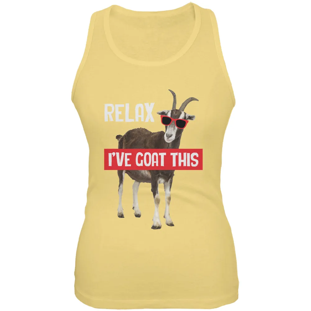 Relax I've Goat Got This Funny Juniors Soft Tank Top sold by Old Glory product image thumbnail 4