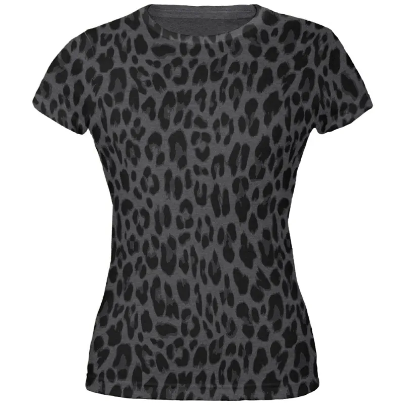 Cheetah Pattern All Over Dark Heather Juniors Soft T-Shirt sold by Old Glory