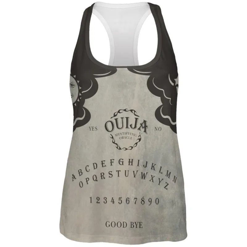 Halloween Ouija Board Costume All Over Womens Racerback Tank Top sold by Old Glory