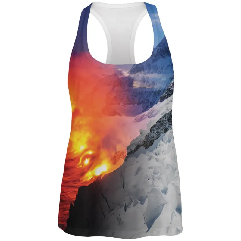 Extreme Nature Adventures Fire And Ice All Over Womens Work Out Tank Top sold by Old Glory