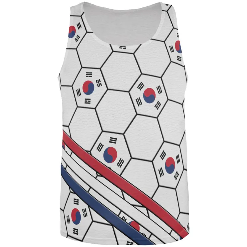 World Cup South Korea Soccer Ball All Over Mens Tank Top sold by Old Glory
