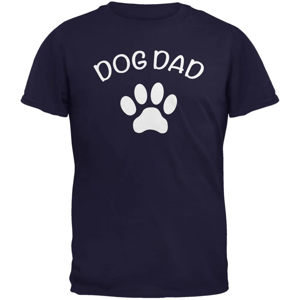 Father's Day Dog Dad Navy Adult T-Shirt sold by Old Glory
