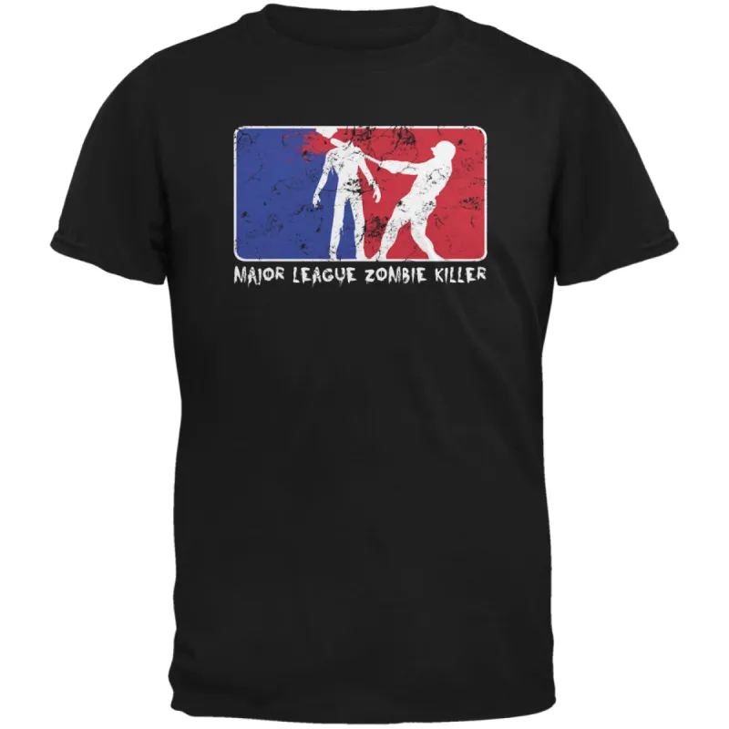 Halloween Major League Zombie Killer Black Youth T-Shirt sold by Old Glory