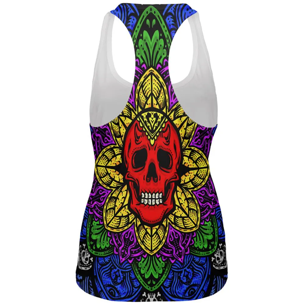 Halloween Demon Skull Mandala All Over Womens Work Out Tank Top sold by Old Glory product image thumbnail 2