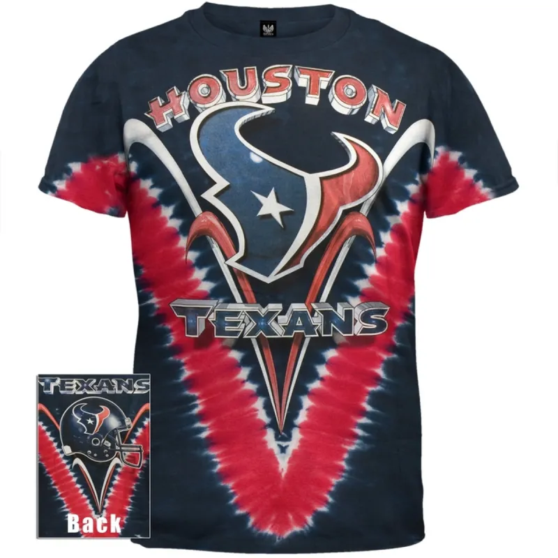 Houston Texans - Logo V-Dye Tie Dye T-Shirt sold by Old Glory