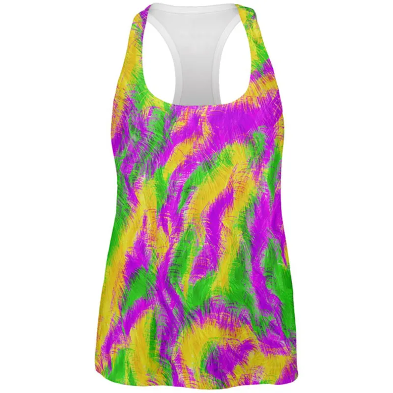 Mardi Gras Bourbon Street Monster Costume All Over Womens Work Out Tank Top sold by Old Glory