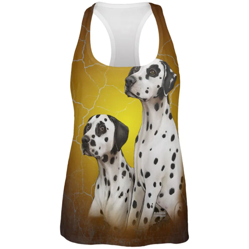 Dalmatians Live Forever All Over Womens Work Out Tank Top sold by Old Glory