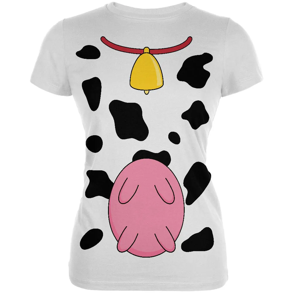 Halloween Cow Costume Udders Funny Juniors Soft T Shirt sold by Old Glory