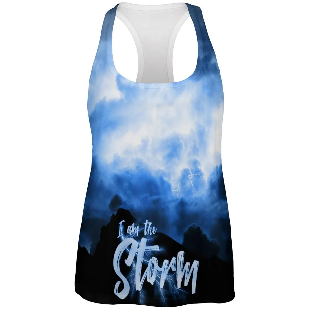 Warrior's Fate I Am The Storm All Over Womens Work Out Tank Top sold by Old Glory