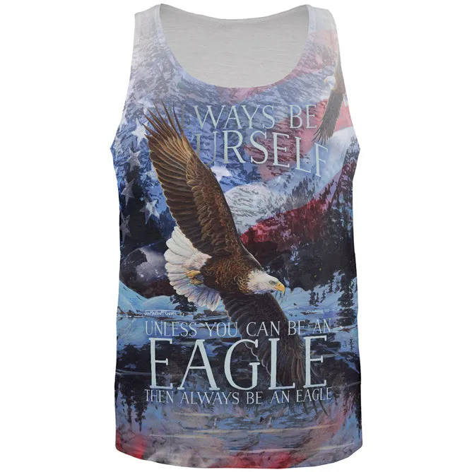 Always Be Yourself Unless American Bald Eagle All Over Mens Tank Top sold by Old Glory
