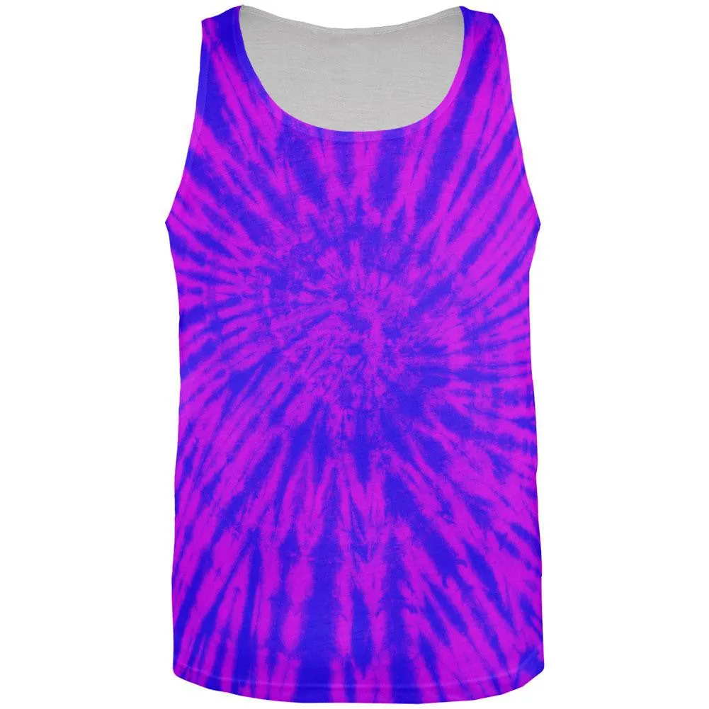 Transgender Tie Dye Blue Purple Pink All Over Adult Tank Top sold by Old Glory
