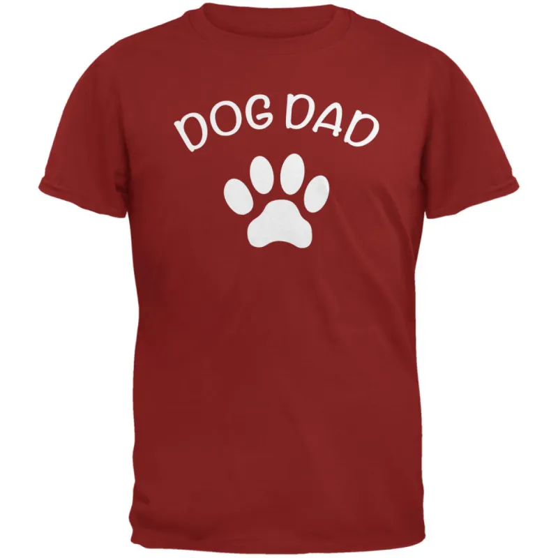 Father's Day Dog Dad Cardinal Red Adult T-Shirt sold by Old Glory