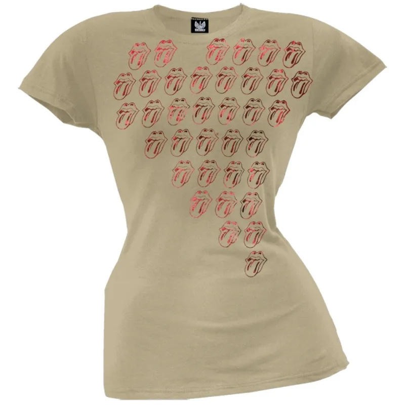 Rolling Stones - Tongue Heart Juniors T-Shirt sold by Old Glory