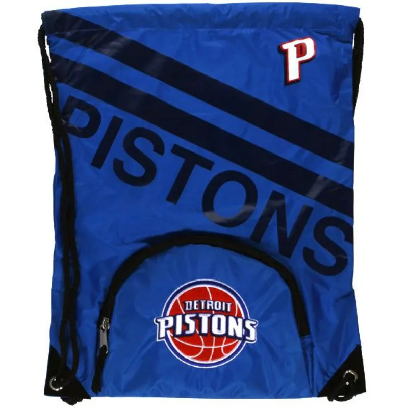 Detroit Pistons - Logo Stripe Nylon Backsack sold by Old Glory