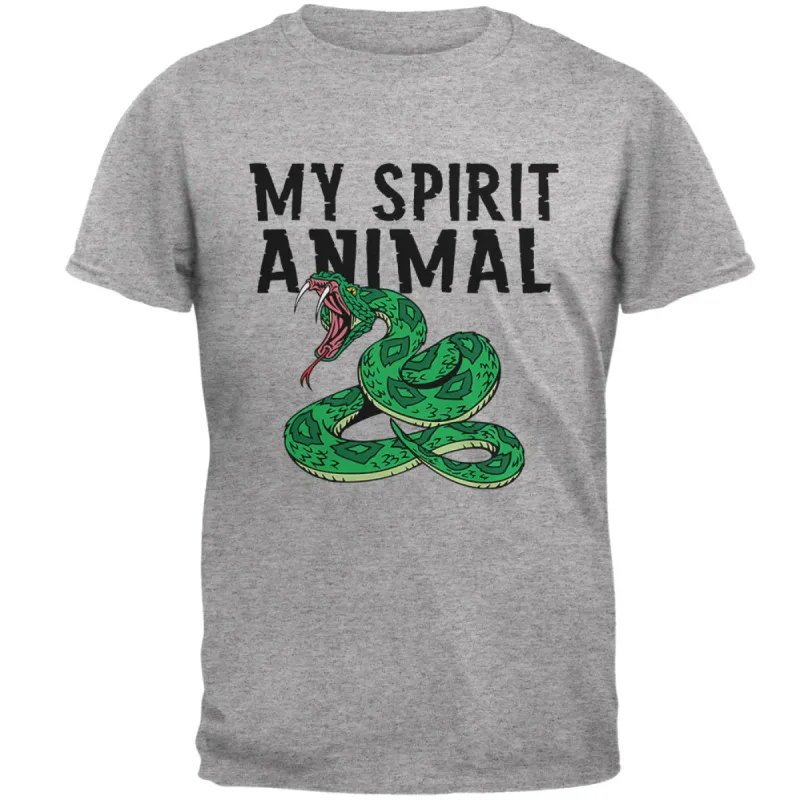 My Spirit Animal Snake Heather Grey Adult T-Shirt sold by Old Glory