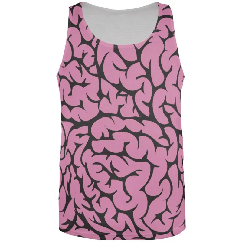 Halloween Pink Brains All Over Adult Tank Top sold by Old Glory