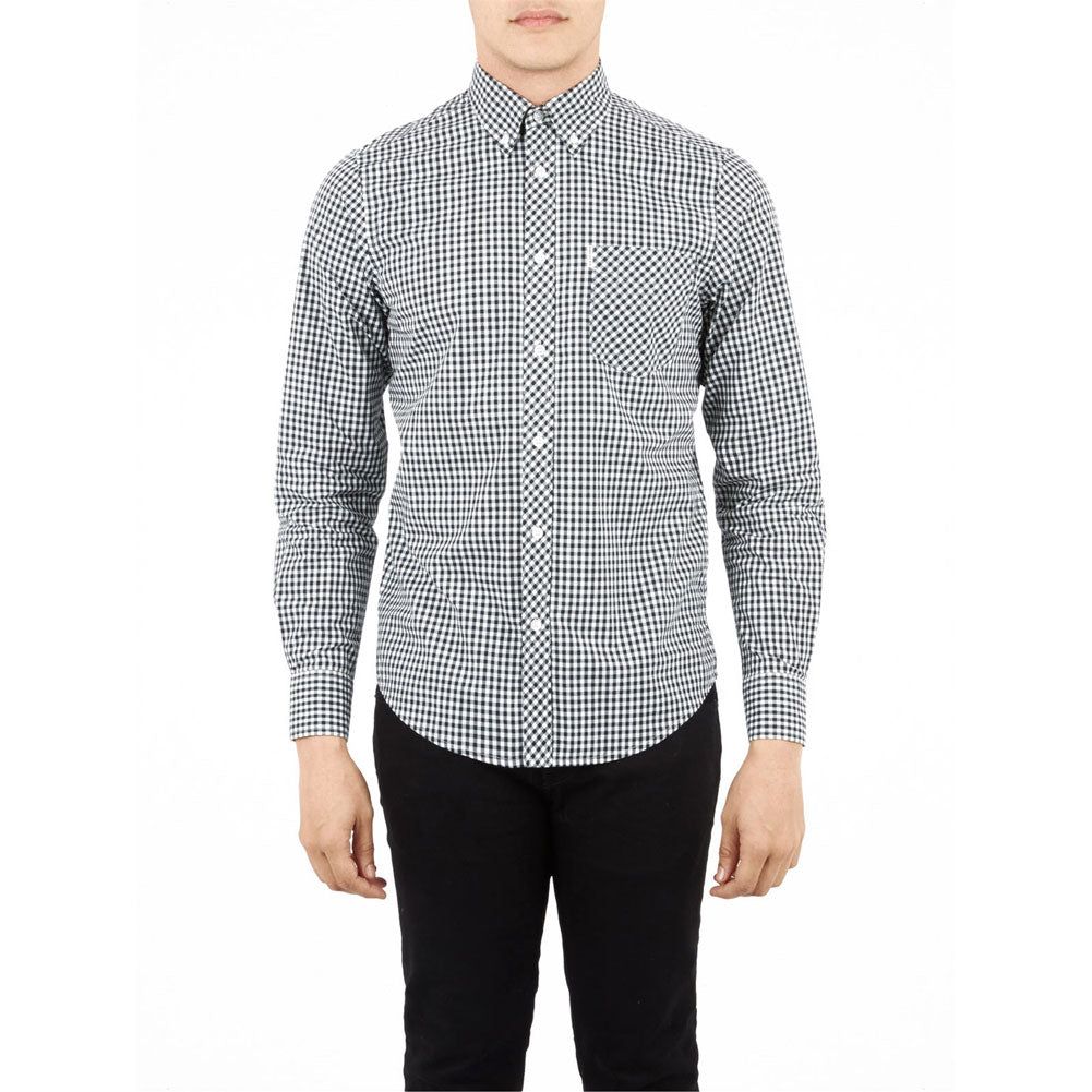 Ben Sherman - Gingham Mens Button-Up Long Sleeve Shirt sold by Old Glory