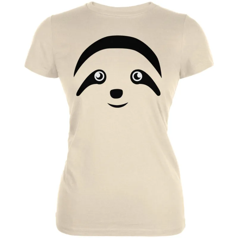Cute Sloth Face Juniors Soft T Shirt sold by Old Glory