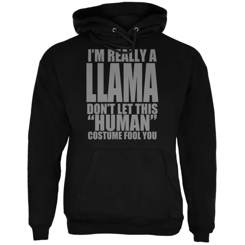 Halloween Human Llama Costume Mens Hoodie sold by Old Glory