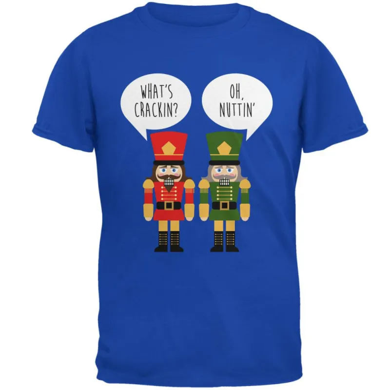 Christmas Nutcracker What's Crackin' Funny Mens Soft T Shirt sold by Old Glory