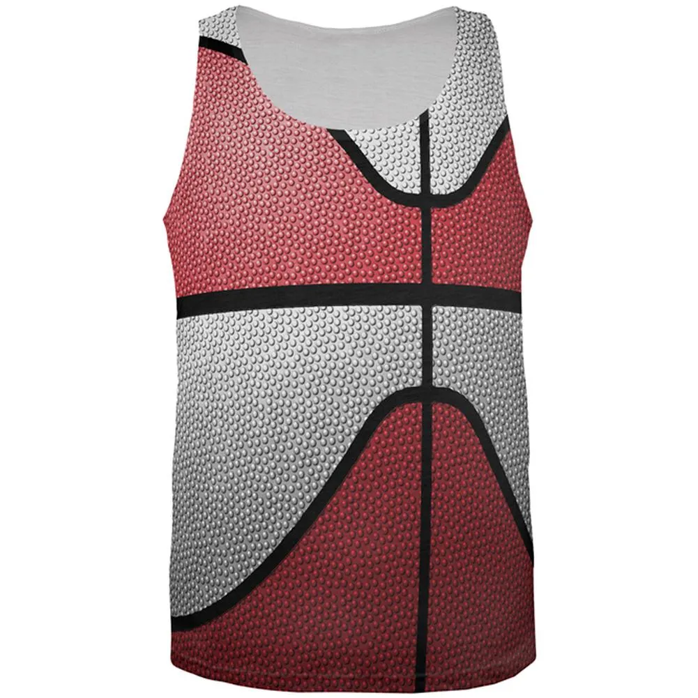 Championship Basketball Red & White All Over Mens Tank Top sold by Old Glory