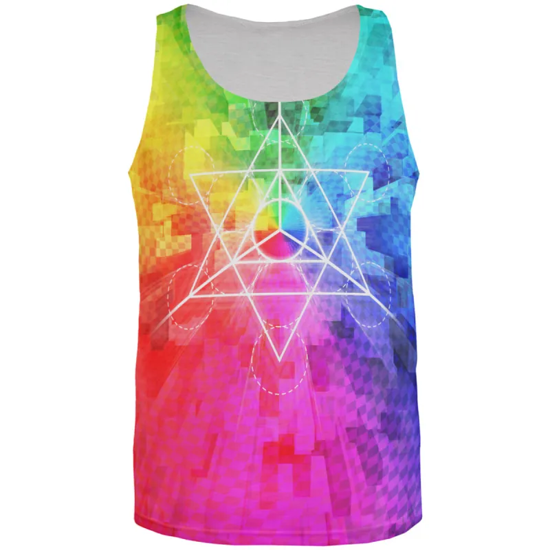 Tetrahedron Star Sacred Geometry All Over Mens Tank Top sold by Old Glory
