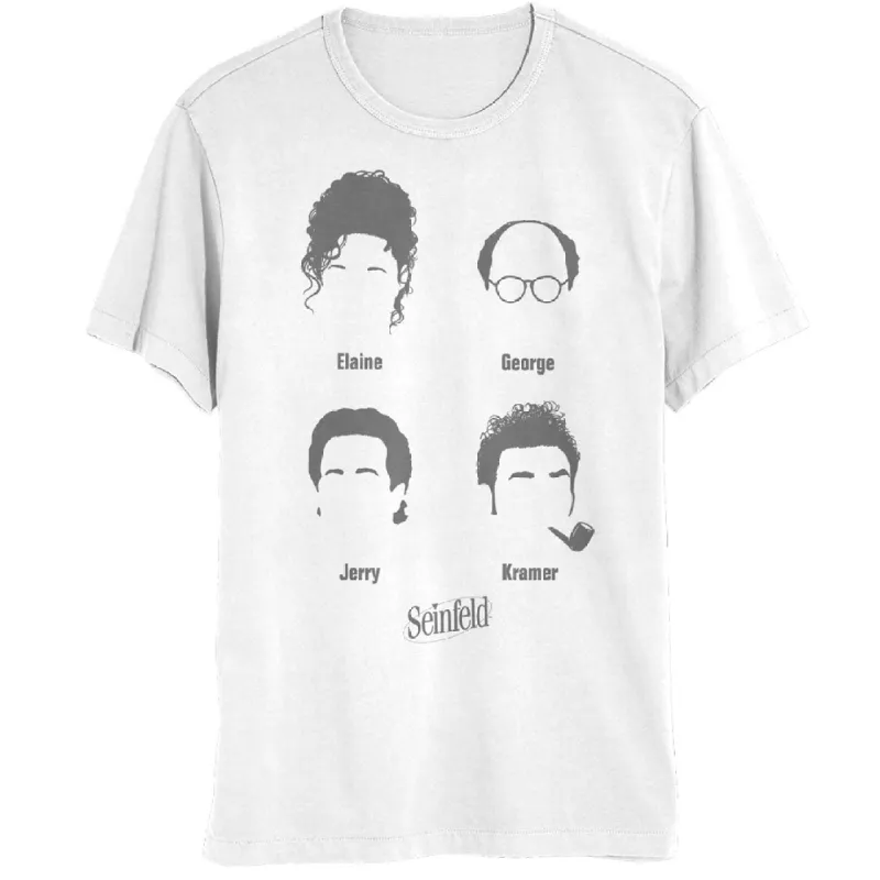 Seinfeld - Cast Hair Silhouettes Mens T Shirt sold by Old Glory