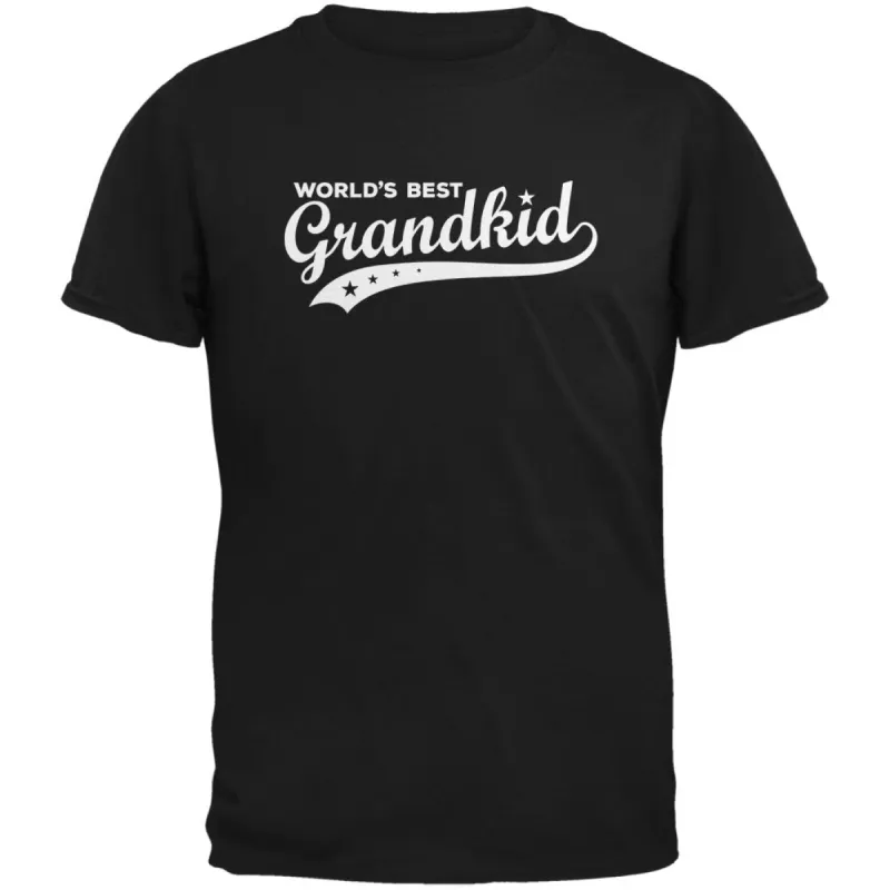 World's Best Grandkid Black Adult T-Shirt sold by Old Glory