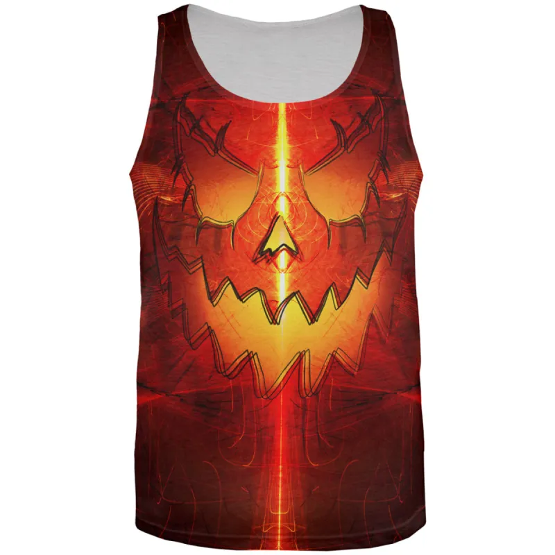 Halloween Intergalactic Pumpkin of Doom All Over Mens Tank Top sold by Old Glory