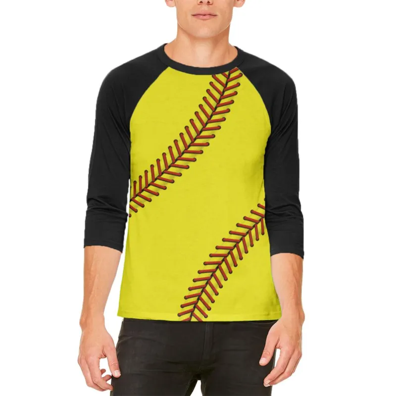 Softball Mens Raglan T Shirt sold by Old Glory