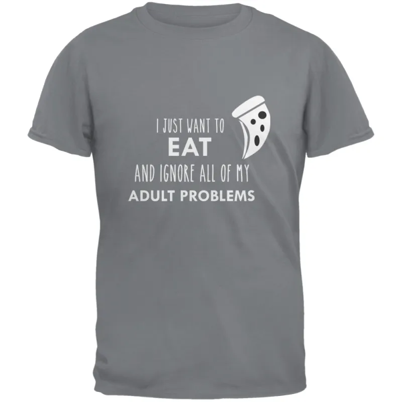 I Just Want to Eat Gravel Grey Adult T-Shirt sold by Old Glory
