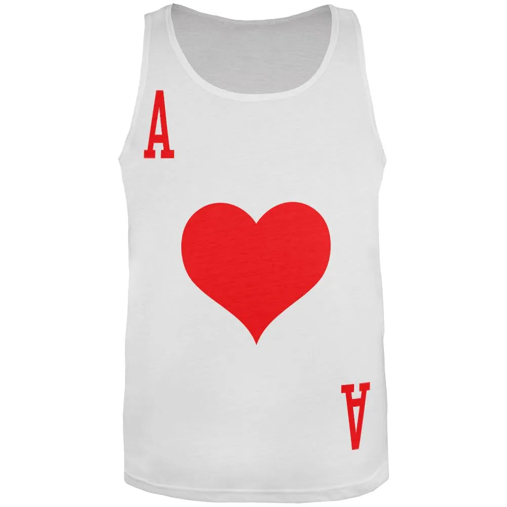 Halloween Ace of Hearts Card Soldier Costume All Over Adult Tank Top sold by Old Glory