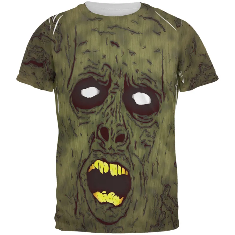 Halloween Dirty Ugly Zombie Face All Over Mens T Shirt sold by Old Glory