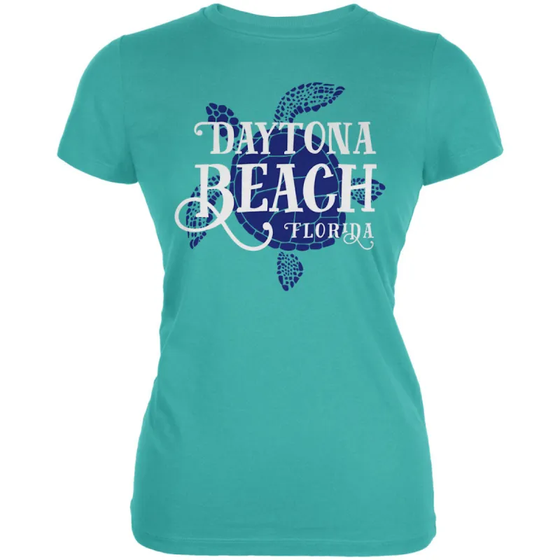 Summer Sun Sea Turtle Daytona Beach Juniors Soft T Shirt sold by Old Glory