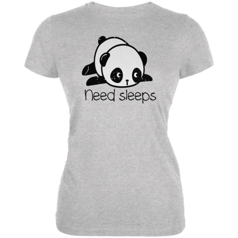 Panda Need Sleep Juniors Soft T Shirt sold by Old Glory