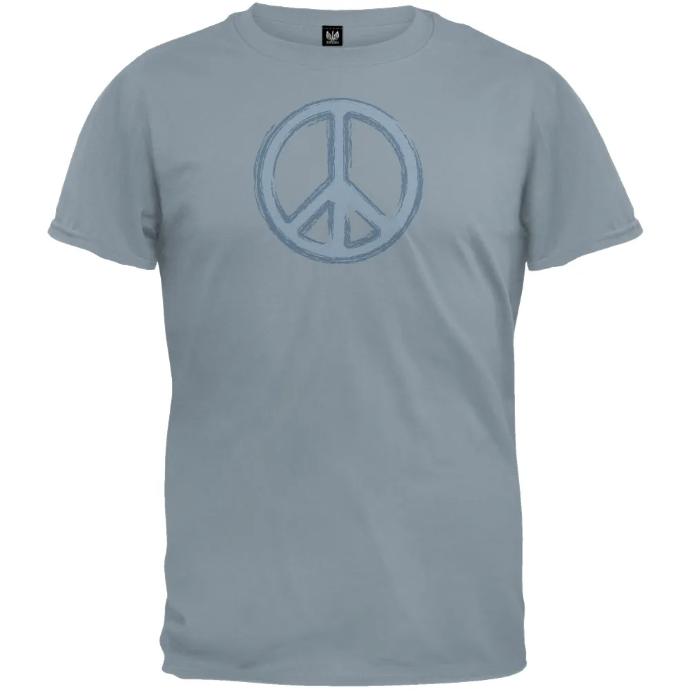 Peace Sign Stone Blue T-Shirt sold by Old Glory