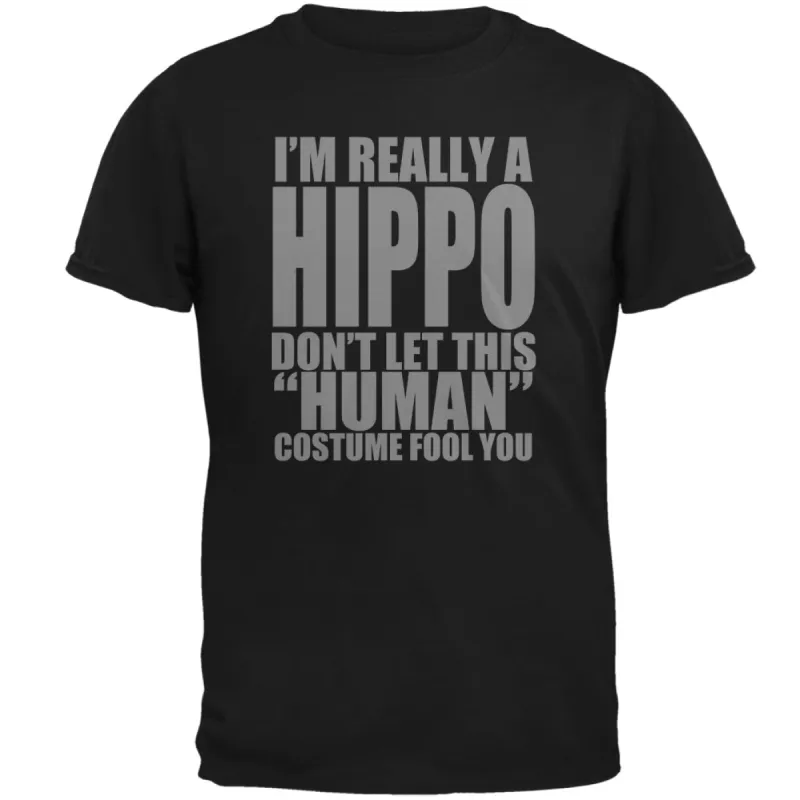 Halloween Human Hippo Costume Mens T Shirt sold by Old Glory