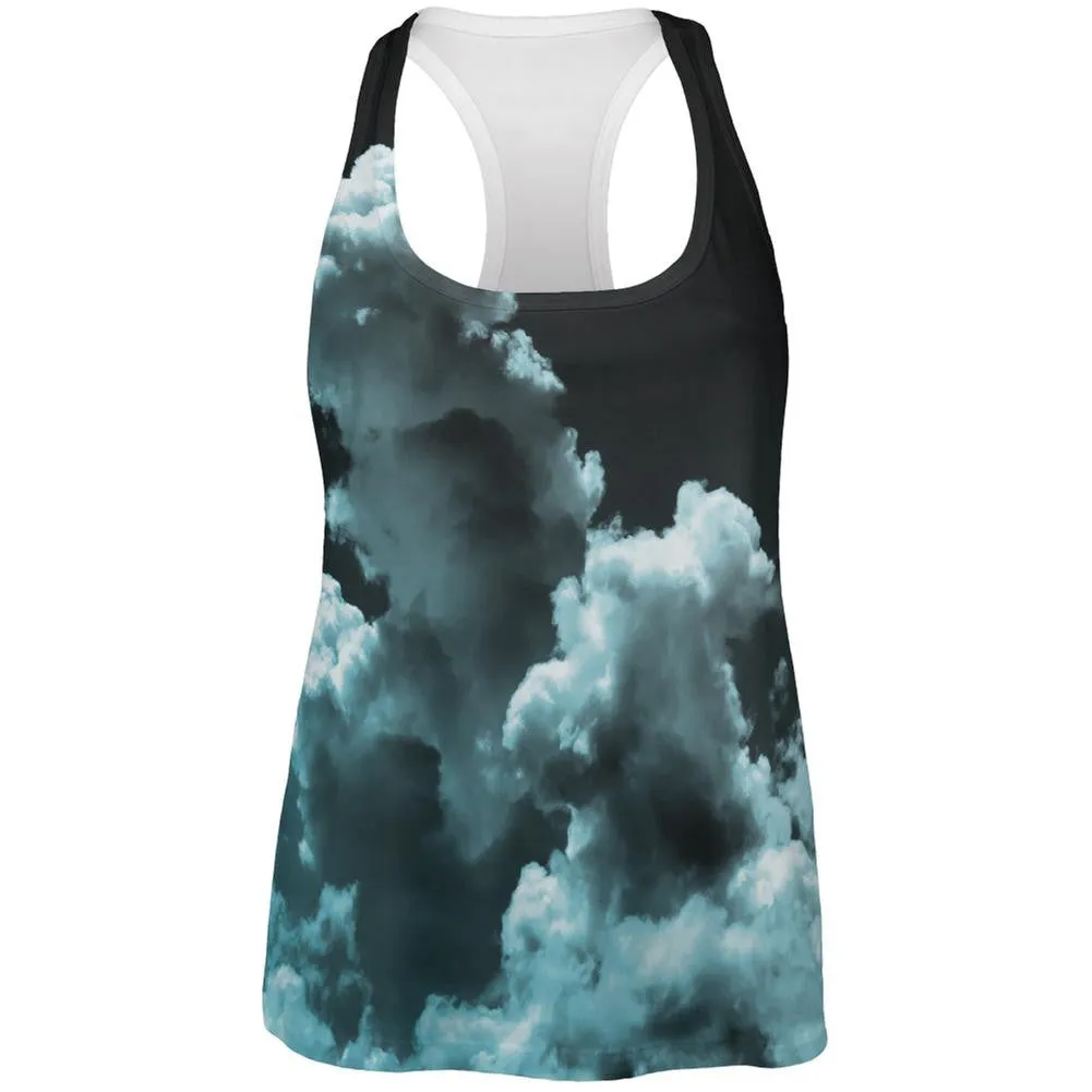 Black Clouds All Over Womens Racerback Tank Top sold by Old Glory