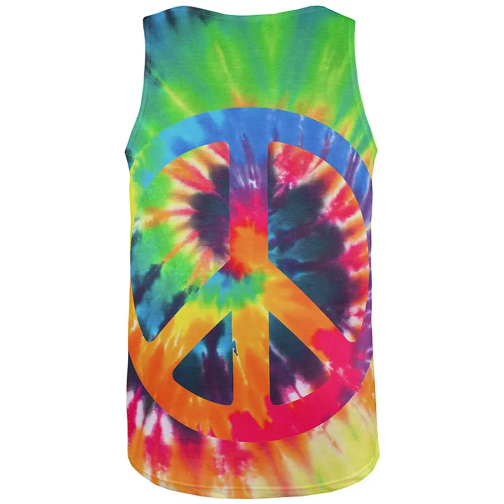 Peace Sign Tie Dye All Over Mens Tank Top sold by Old Glory product image thumbnail 2