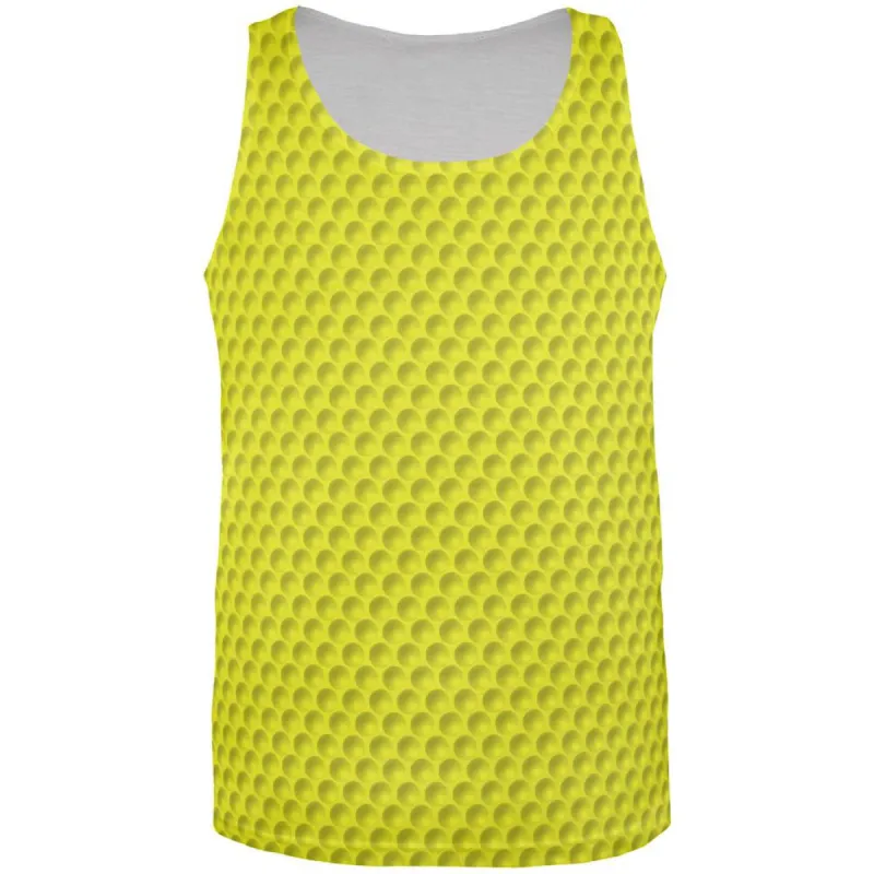 Golf Ball Yellow All Over Adult Tank Top sold by Old Glory