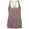 Green & Pink Skulls All Over Womens Racerback Tank Top sold by Old Glory