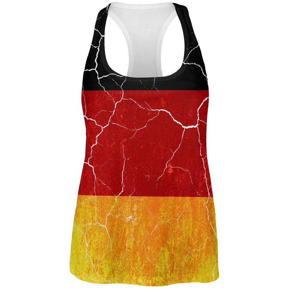 Oktoberfest Distressed Grunge German Flag All Over Womens Work Out Tank Top sold by Old Glory