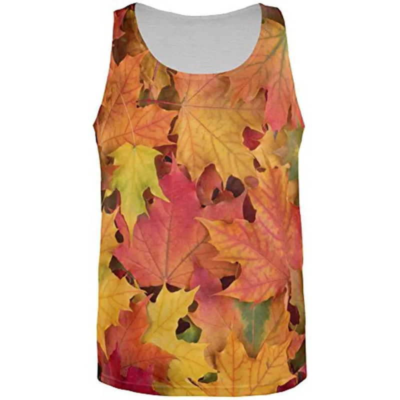 Fall Leaves All Over Adult Tank Top sold by Old Glory