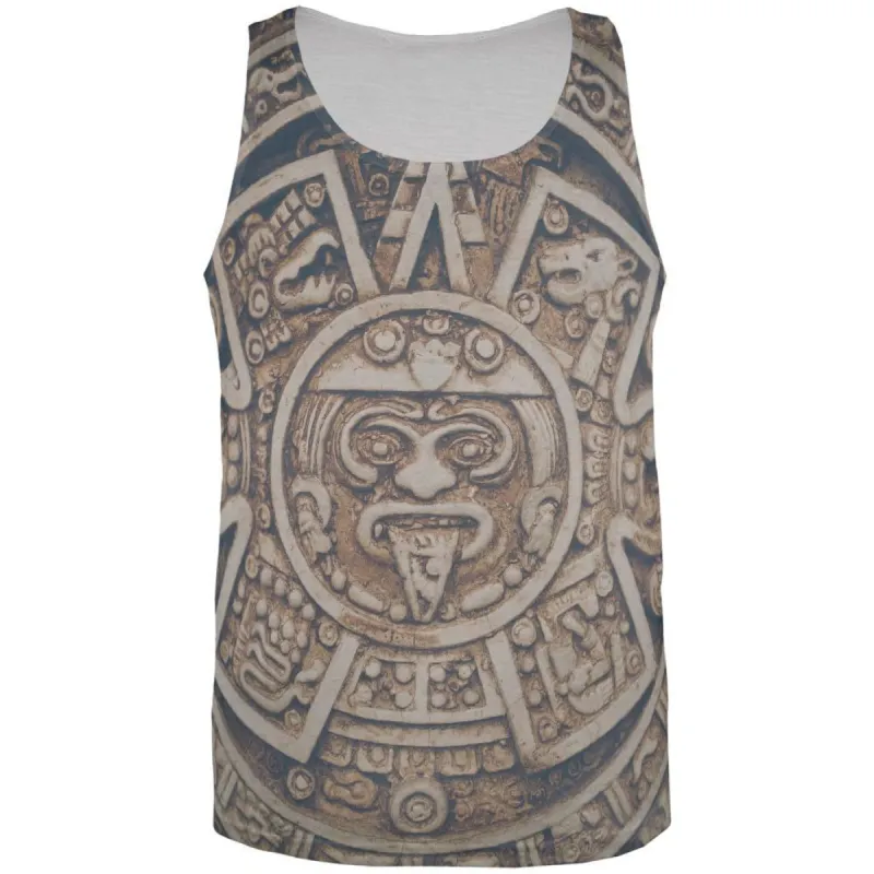 Mayan Calendar All Over Adult Tank Top sold by Old Glory