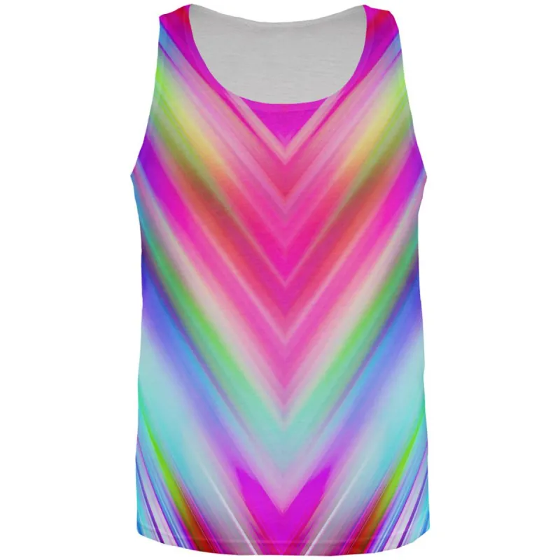 Mirrored Light Beams Pastel Rainbow All Over Mens Tank Top sold by Old Glory